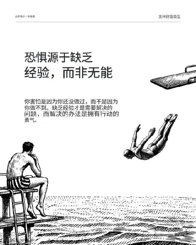 畏惧感源于缺乏经验，而非缺乏能力勇于尝试足以驱除这种恐惧感by: Sahil Bloom